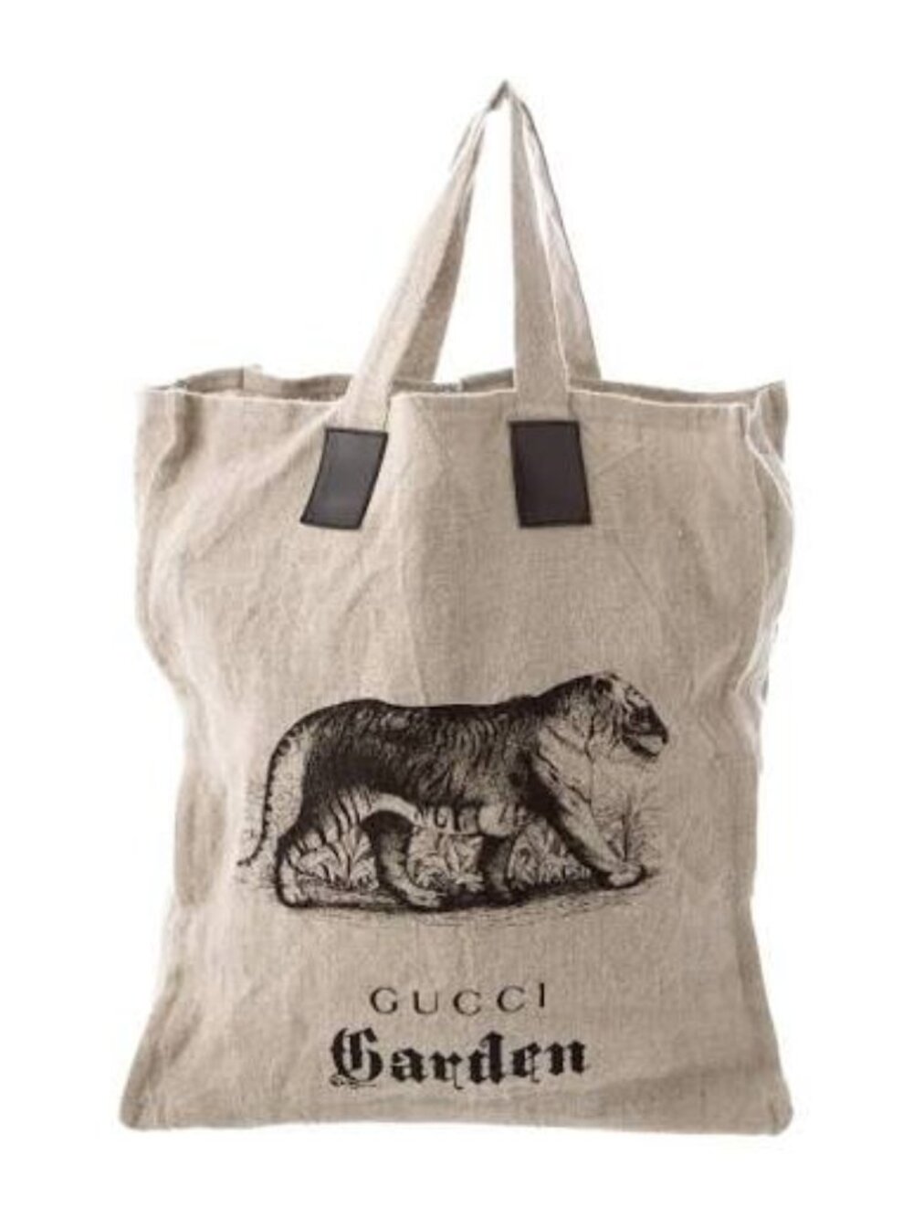 Gucci Garden linen shopper tote, tiger
